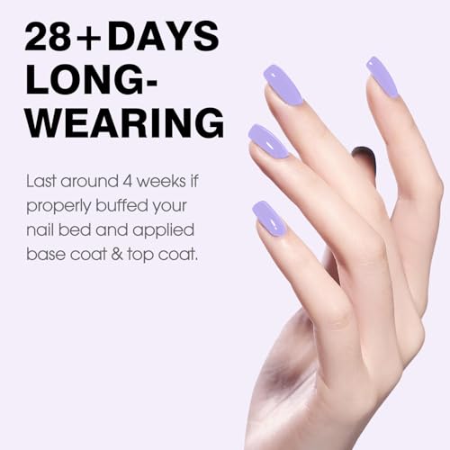 Image of CANNI 9ml Light Purple Gel Nail Polish, High Gloss UV LED Soak Off Gel