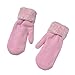 Ladies Convertible Fingerless Gloves, Warm Knit Flower Mittens For Fashion And Function,Red,One Size,Pink,One Size