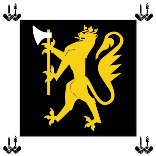 Drapeau Large Standard Norwegian Army résistant aux intempéries pour mât - 2