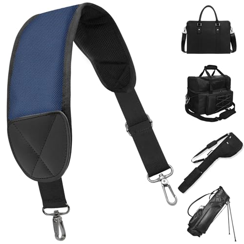Golf Bag Strap Replacement Golf Bag Shoulder Strap Star Single Padded Shoulder Strap Adjustable Golf Bag Straps Waterproof Star Golf Bag Backpack Straps (Blue)