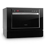 Klarstein Mini-Geschirrspüler für 6 Gedecke, Leiser Geschirrspüler Klein mit 7 Spülprogrammen, Kleiner Tisch-Geschirrspüler für Zuhause, Büro und Camping, Geschirrspüler Mini mit Wasseranschluss