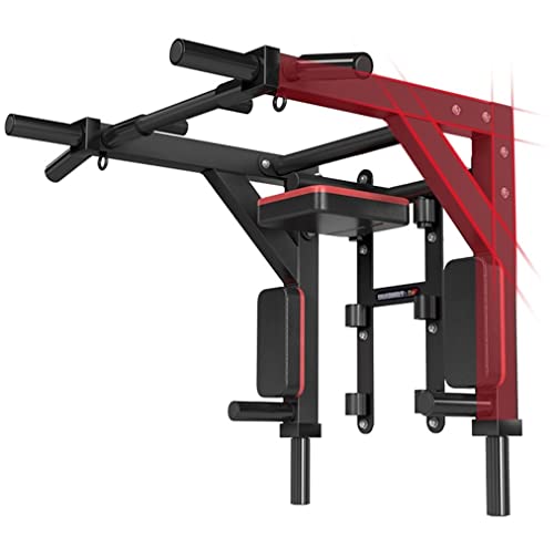 HAKENO Multifunktionelle Klimmzugstange für die Wandmontage Dip Station 2 in1 Pull Up Bar Wand Belastbarkeit bis 500kg Cover