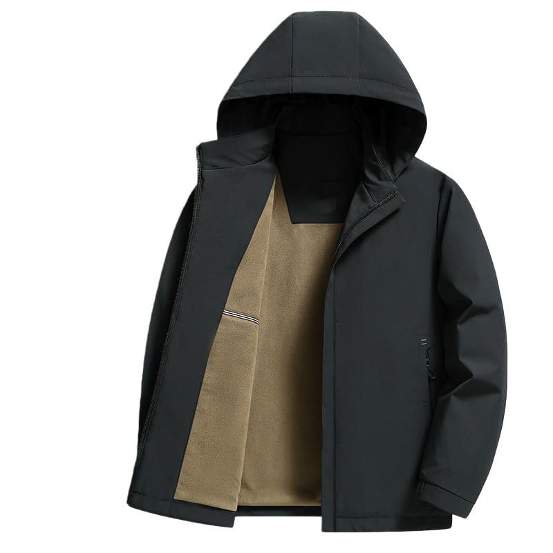 Chaqueta acolchada hombre invierno con capucha muy cómoda 2