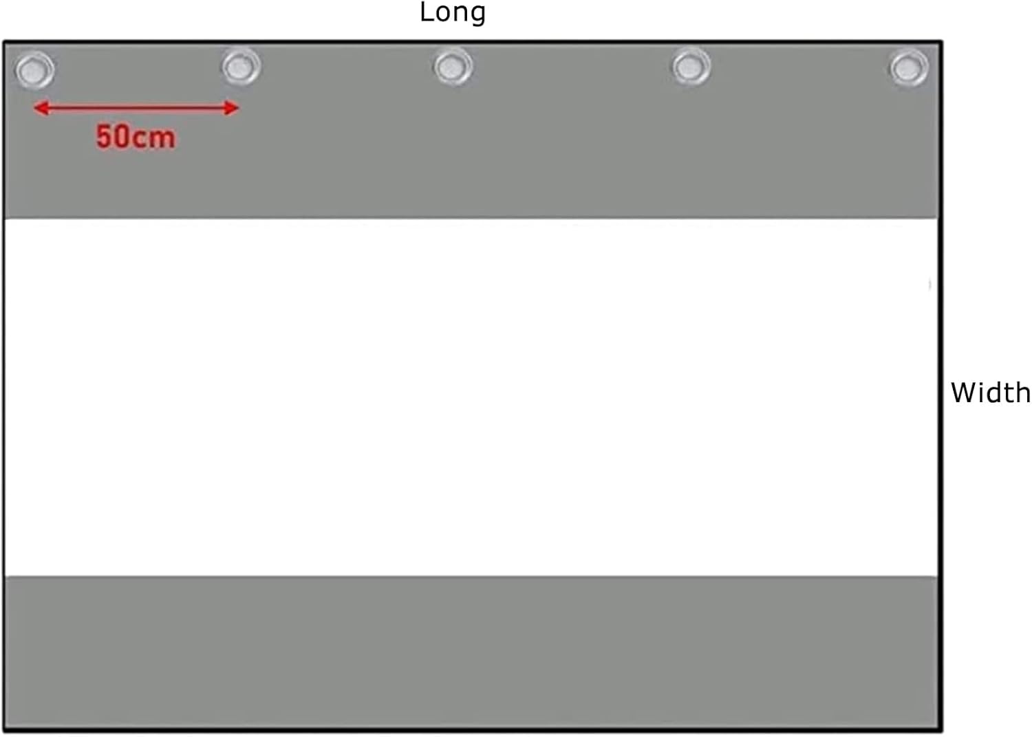 Vinyl Sheeting Sun Protection Outdoor Clear Tarp Easy to Fold Tarpaulin Waterproof, for Gazebo, Balcony, Greenhouse Insulation(1x2m/3.3x6.6ft)