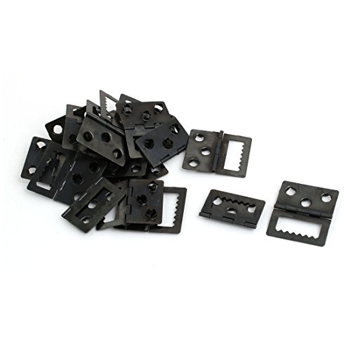 Image of uxcell 32mmx20mmx5mm Photo Picture Frame Back Hinge Backplane Buckle Black 20pcs