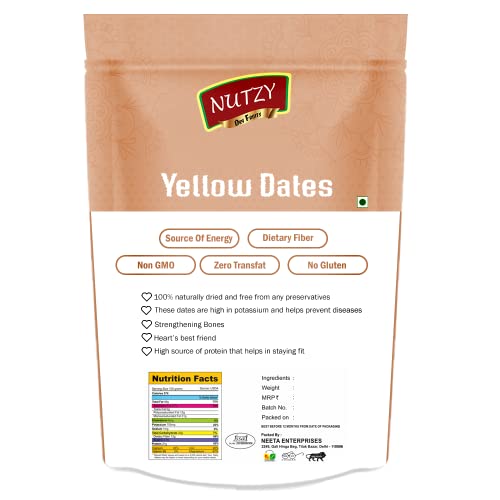 Image of Nutzy Premium Dates (Yellow Dates / Peela Khajoor, 200g)