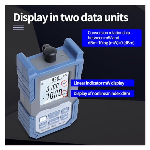 Mini medidor de potencia óptica FTTH con conector SC/FC/ST y rango de -70 a +10dBm 5
