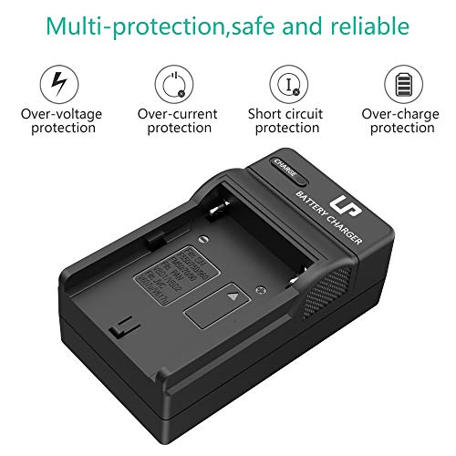 Carregador de bateria NP-F550, carregador LP compatível com Sony NP F970, F960, F770, F750, F570, F5