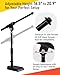 Stage Rocker Adjustable Low-profile Microphone Stand - Snare/Tom Bottom/Bass (Kick) Drum/Table Top, Adjustable Height, 15.75“ Telescoping Boom Arm, Clip-on cable holder, Powered by Hamilton (SR610111)
