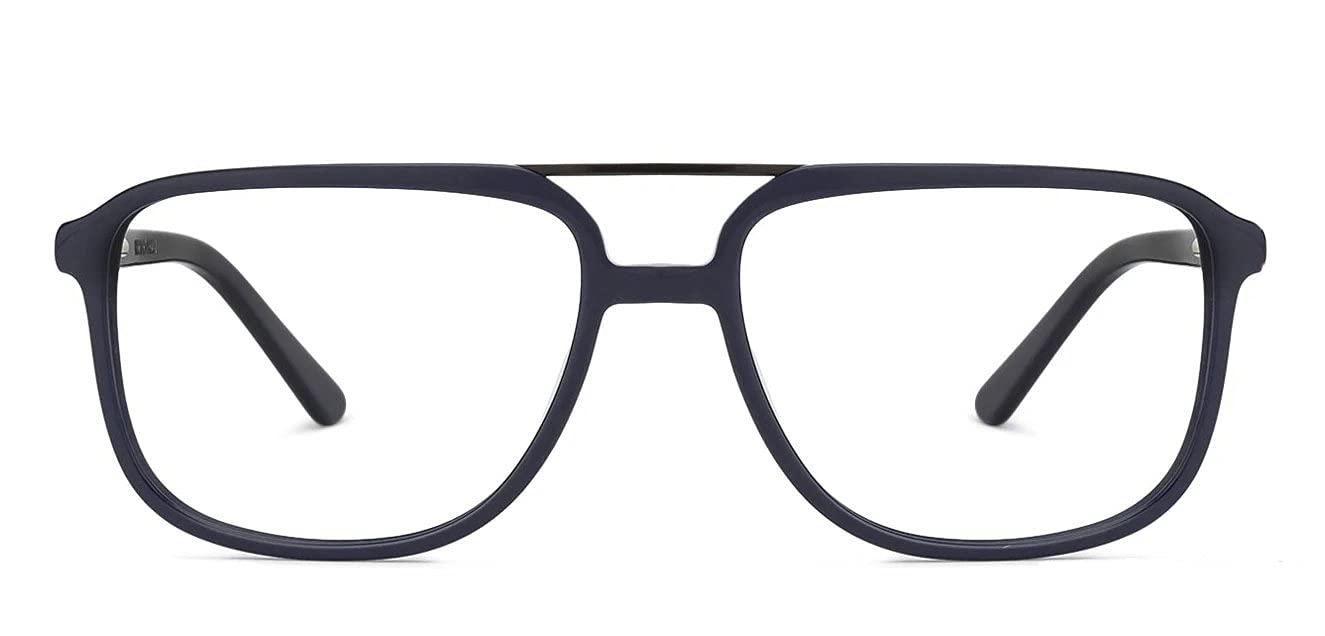 Vincent Chase By Lenskart | Zero Power Blue Cut & Antiglare Computer Eyeglasses | Blue Square For Men & Women | Medium | VC E11797 (B093C3NGHN) Amazon Price History, Amazon Price Tracker