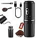 All-in-one Pour Over Coffee Maker Portable Electric Burr Coffee Grinder, Rechargeable Coffee Bean Grinder Conical Burr, Battery Powered Cordless Portable Coffee Maker for Travel, Camping, Car
