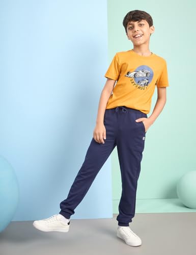 Image of Amazon Brand - Symbol Boys 100% Cotton Graphic Printed Half Sleeves T-Shirt | Age 6-14 Years