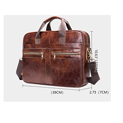 Mens Genuine Leather Carrying Cases Cowhide Briefcases Travel Bags Handbags Business Laptop Bags Shoulder Bags3
