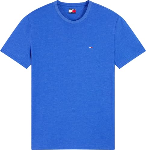 Tommy Jeans Herren-T-Shirt, kurzärmelig, Rundhalsausschnitt, Blau (Deep Marine Htr), M – Ansicht 5