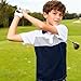 RAISEVERN Boys Polo Shirts Size 10-12 Performance Youth Collared Golf Striped Shirts Uniform White Blue