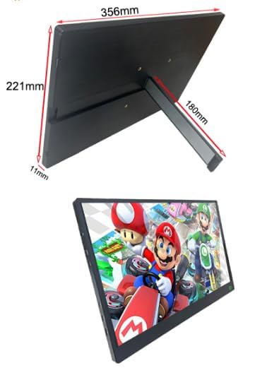 Image of Portable Monitor, 15.6'' 1080P USB C HDMI Portable Second External Monitor | 60Hz IPS HDR Ultra-Thin Dual USB-C HDMI Portable External Screen for Laptop PC Mac Phone, for Travel and Daily Work