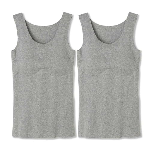 タンクトップ パット付き キレイラボ Fitte 綿混完全無縫製インナー