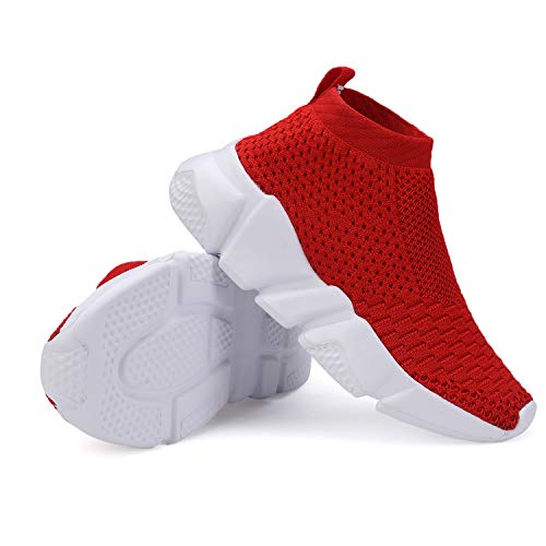 Casbeam Boys And Girls Breathable Lightweight Fashion Casual Sports Walking Shoes Running Sneakers 044 Red 33 #TOP6