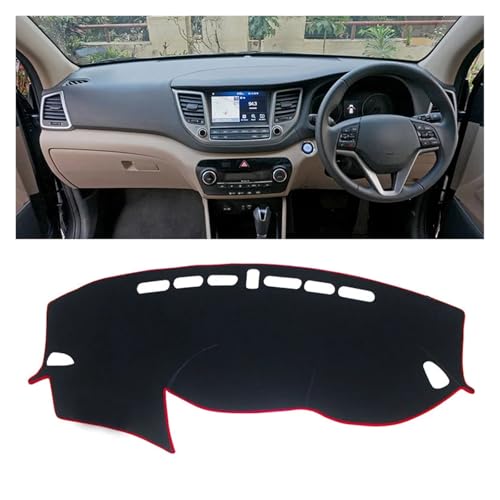 Tapis de protection anti-reflet pour tableau de bord Hyundai Tucson RHD noir
