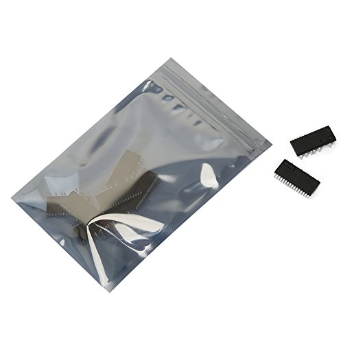 HRX Package 100Pcs Premium Antistatic Bag, 4â€X6â€ Resealable Zipper Bag for Ssd Hdd and Other Electronic Devices