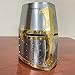 VikingOaksLLC Medieval Knight Crusader Armour Helmet | Silver Finish Sugarloaf and Brass Design Templar Helmet | Great Greek Roman Spartan Helm A+ | Wearable For Adult | Medieval Costumes