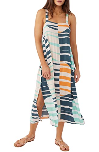 O'Neill Women's Floral Cover-up Tank Dress with Self-Straps