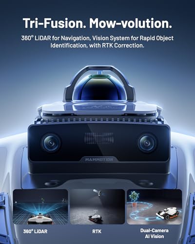 Image of Mammotion LUBA 3 AWD 3000 Robot Lawn Mower with Garage (Ship Separately) | 360 LiDAR+NetRTK+AI Vision, Wire Free for 0.75 Acre, AWD for 80% Slopes, 30 Multi-Zone Management, Cutting Height 1.0 inch-2.7 inch