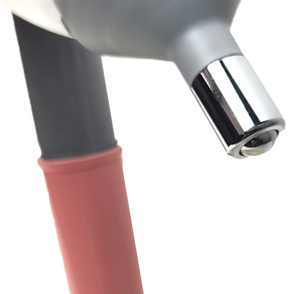 Hotumn Dispensador de agua de pie para mascotas, altura ajustable, cuenco de pie con poste desmontable que alimenta automáticamente agua para cachorros, perros, gatos y mascotas pequeñas (rosa y gris)