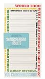 The Unemployed Philosophers Guild Shakespearean Insults Notepad - 65 Easy-Tear Paged Memo Desk Note Pad With 4 Alternating Page Designs, 8.25" x 4.25"
