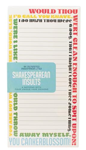The Unemployed Philosophers Guild Shakespearean Insults Notepad - 65 Easy-Tear
