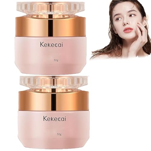KEKECAI 𝐖𝐡𝐢𝐭𝐞𝐧𝐢𝐧𝐠 Creme, Kekecai Anti-Falten und straffende Grundierung, KEKECAI Hydro-𝐖𝐡𝐢𝐭𝐞𝐧 Creme, 𝐍𝐢𝐜𝐨𝐭𝐢𝐧𝐚𝐦𝐢𝐝𝐞 Lady Plain Gesichtscreme, Kekecai Creme (2PCS)
