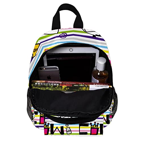 Sac à dos à rayures colorées taille parfaite enfants 3 à 8 ans