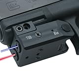HiLight TSB Circular Red Laser and Blue Laser Sight, Adjustable Compact Tactical Laser Sights, Hard Anodized Aluminum USB-C Rechargeable Battery, Low Profile Green Blue Beam for Handguns with a Rail
