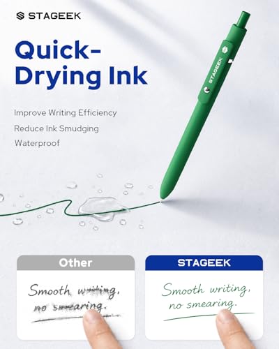 Image of STAGEEK GX3 Colorful & Multi Colored Gel Pens, 8 Pcs with 4 Refills