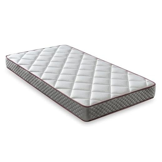 LUXIABED Matelas 90 x 190 cm viscoélastique Double : Faces différenciées. Confort + fermeté Moyenne MemorySens. Hygiénique et Respirant. Simple Couleur Grise. Modèle Elixir Hauteur 10 cm