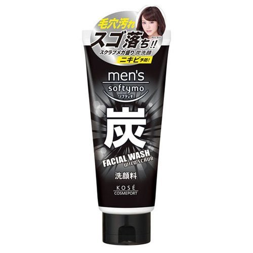 Kose Men's Softy Mo Facial Wash, Charcoal #TOP12