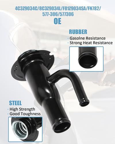 Eccpp 103819-SAI-ZYZFGM Fuel Gas Tank Filler Neck Tube Pipe Fn782 577306 Fuel Tank Tube Fit thumb #2