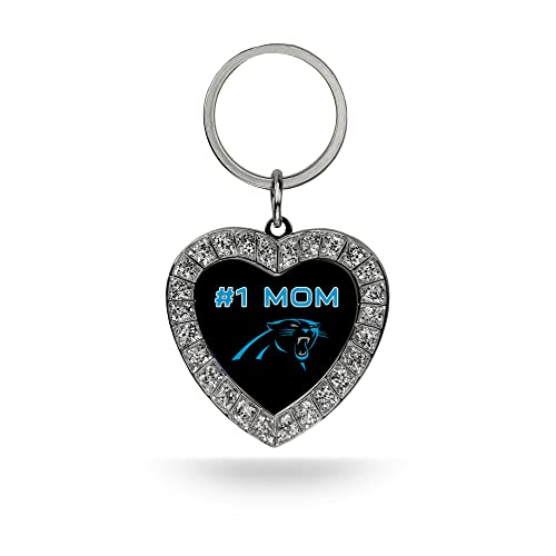 Image of Rico Industries NFL Football Rhinestone Heart Keychain - Great Accessory