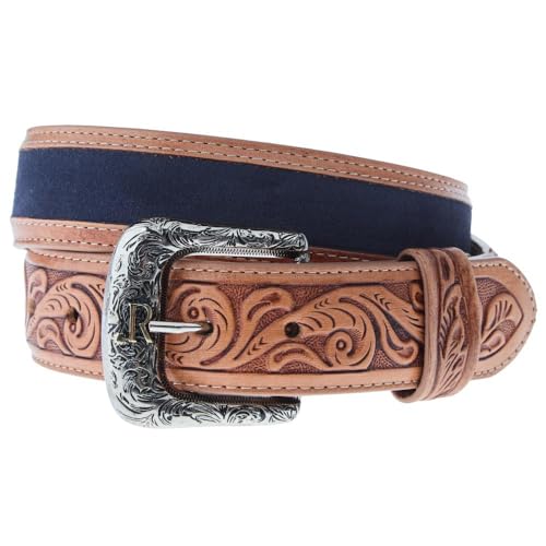 Men's Navy Suede Belt Navy