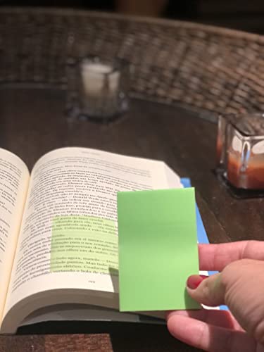 Bloco de notas transparente e à prova d’água -5,0 x 7,5 - 50 folhas - multicor (Verde forte)