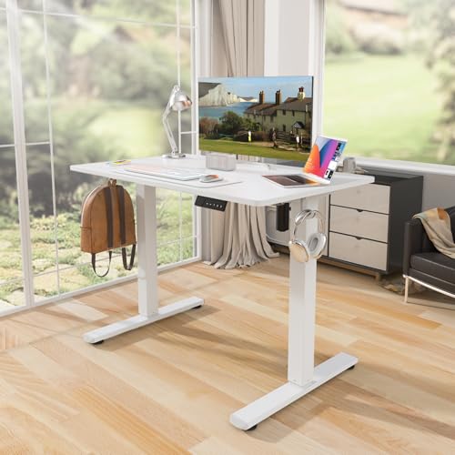 Image of Kingant Standing Desk, 40x24 Inch Electric Height Adjustable Computer Desk