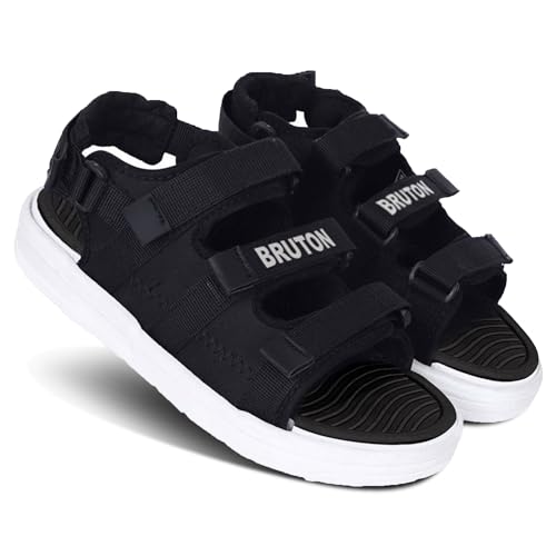 BRUTON Store BRUTON Men's 102 Black & White Four Straps Support with - Image 2