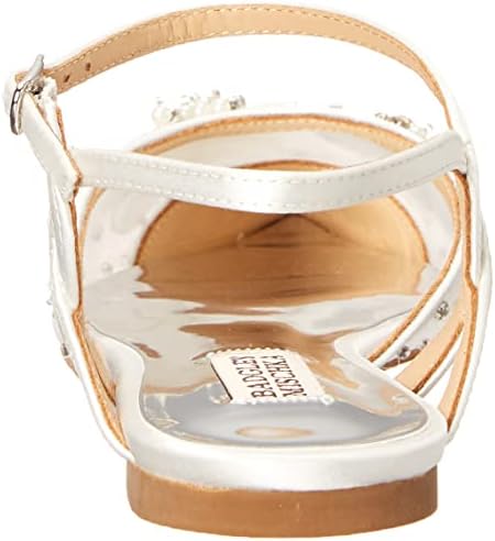 Badgley Mischka Women's Karine Ballet Flat, Soft White, 10 | Image 2