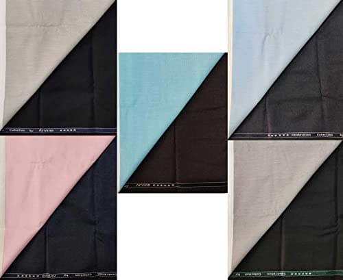 Buy Arvind Men's Cotton Shirt and Trouser Fabrics Unstitched Combo Set ...
