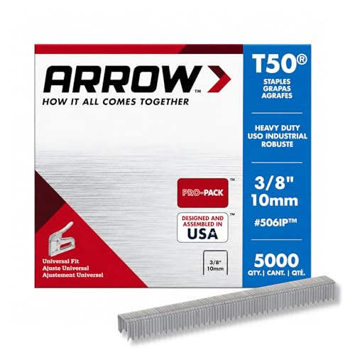 Arrow Fastener 506IP Heavy Duty T50 Staples for Upholstery, ...