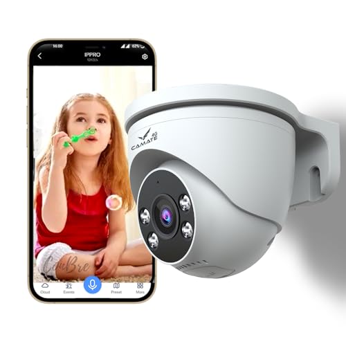 Camate Curve 3MP 4G SIM Indoor Dome CCTV Camera | Wireless Home Security Camera with Two-Way Audio, Motion Detection & Full-Color Night Vision | No...