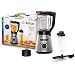 Produktbild Bosch Standmixer VitaPower Serie 4 MMB6384M, Edelstahl-Klingen, 1,5l ThermoSafe Glasbehälter, Stopfer, bruchsichere ToGo-Flasche mit Messer, spülmaschinengeeignete Teile, 30,000 U/min, 1200 W, silber