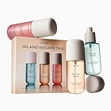 PHLUR Island Escape Body Mist Set, 3oz Each - Hair and Body Perfume Gift Set Includes Beach Skin, Island Swim and Paradise Nectar Body Spray
