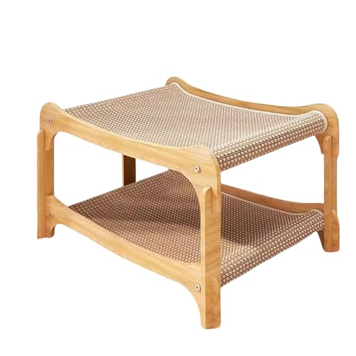 ソファスタイルの二層 猫 爪研ぎ、リネン素材、洗える猫用ベッド、小型~大型猫まで対応、広いスペース設計、非常に耐久性があり、複数の猫や冬と夏の使用に最適です