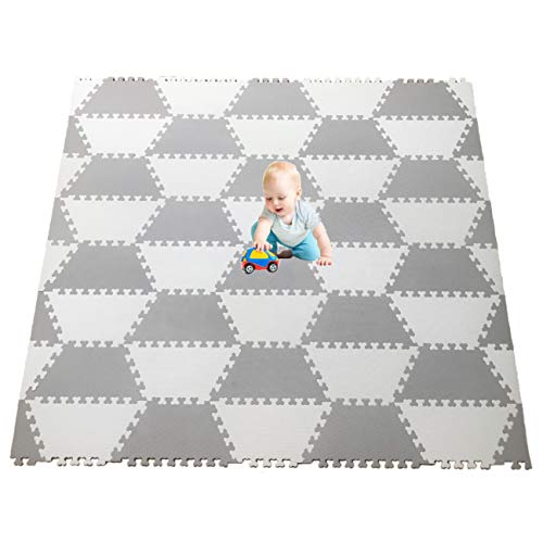 Red Suricata Playspot Foam Hexamat – Geo Interlocking Baby Play Mat - Ba